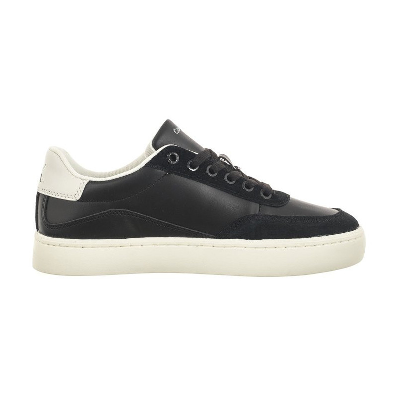 Calvin Klein Classic Cupsole Laceup Mix Lth Black/Bright White/Silver YW0YW01057 BEH (CK353-a) sporta apavi