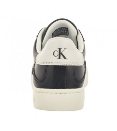 Calvin Klein Classic Cupsole Laceup Mix Lth Black/Bright White/Silver YW0YW01057 BEH (CK353-a) sporta apavi