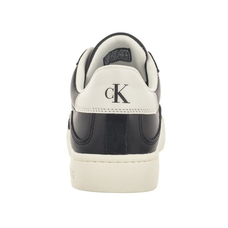 Calvin Klein Classic Cupsole Laceup Mix Lth Black/Bright White/Silver YW0YW01057 BEH (CK353-a) sporta apavi