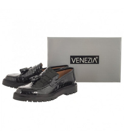 Venezia Czarne Lakierowane 24027 501 Black (VE729-a) kurpes