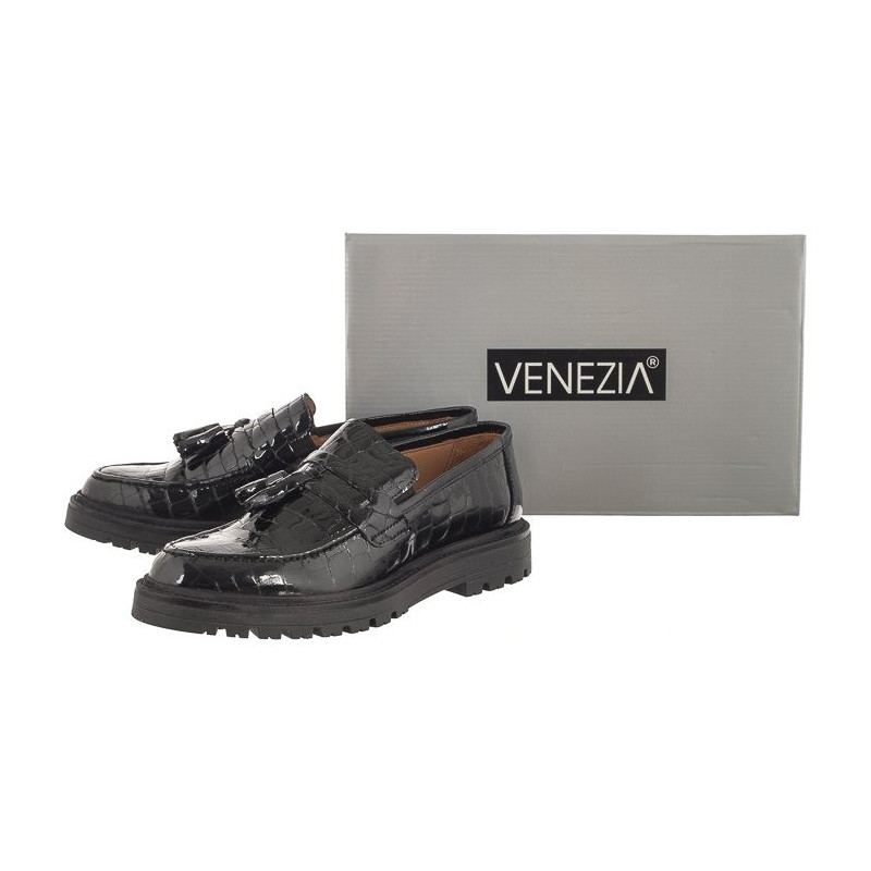 Venezia Czarne Lakierowane 24027 501 Black (VE729-a) kurpes