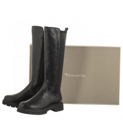 Tamaris Czarne 1-25604-41 001 Black  (TM469-a) boots