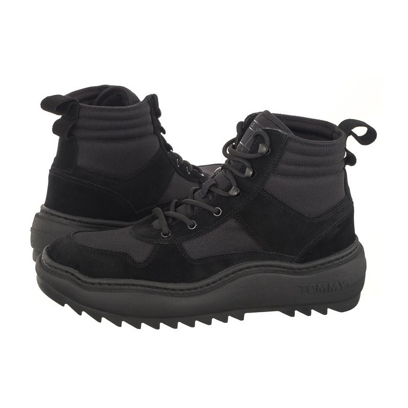 Tommy Hilfiger Tjm Mix Material Boot Black EM0EM01245 BDS  (TH864-a) pārgājienu zābaki