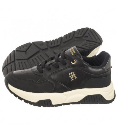 Tommy Hilfiger Low Cut Lace-Up Sneaker T3A9-33003-1269 999 Black  (TH867-a) sportiniai bateliai