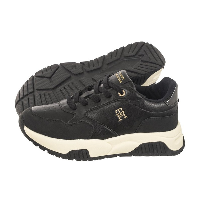 Tommy Hilfiger Low Cut Lace-Up Sneaker T3A9-33003-1269 999 Black  (TH867-a) sporta apavi