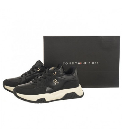 Tommy Hilfiger Low Cut Lace-Up Sneaker T3A9-33003-1269 999 Black  (TH867-a) sporta apavi