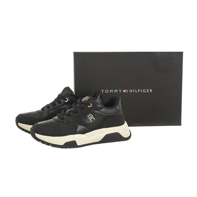 Tommy Hilfiger Low Cut Lace-Up Sneaker T3A9-33003-1269 999 Black  (TH867-a) sportiniai bateliai