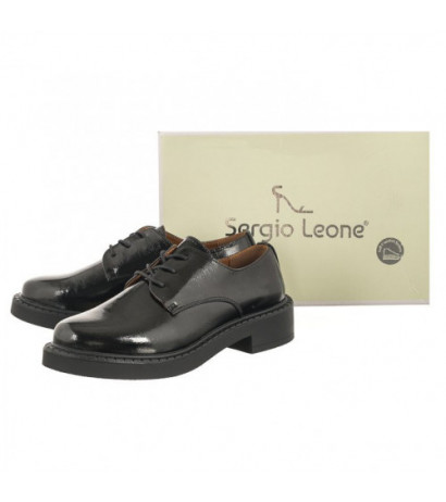 Sergio Leone Czarne Lakierowane BT 194 (SL490-a) batai