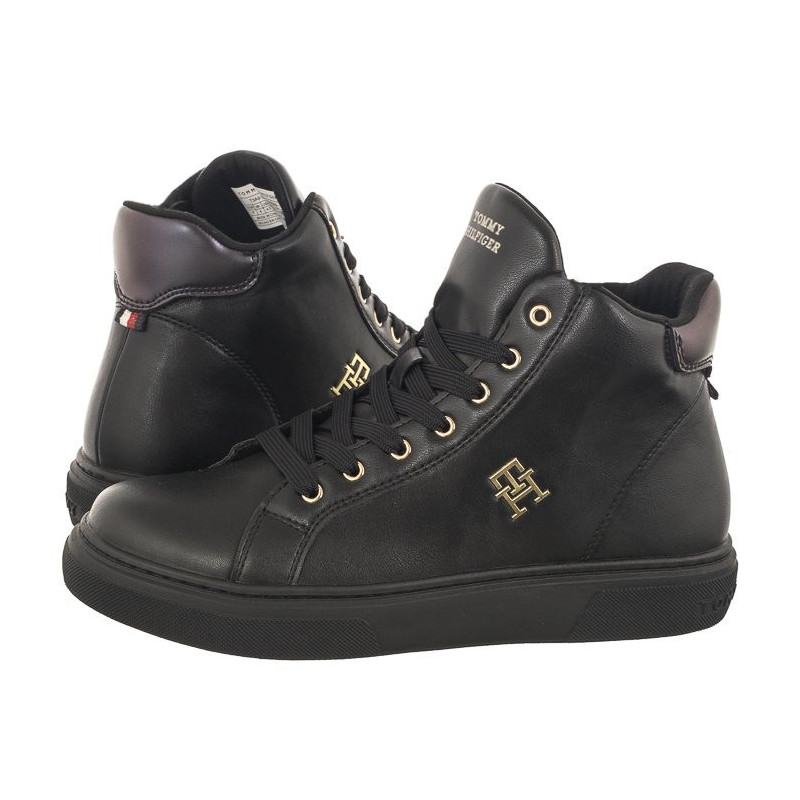 Tommy Hilfiger Monogram High Top Lace-Up Sneaker T3A9-32968-1355 999 Black (TH868-a) sporta apavi