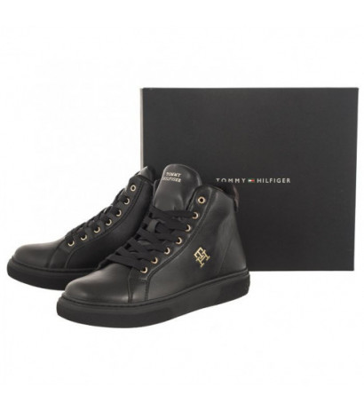 Tommy Hilfiger Monogram High Top Lace-Up Sneaker T3A9-32968-1355 999 Black (TH868-a) sporta apavi