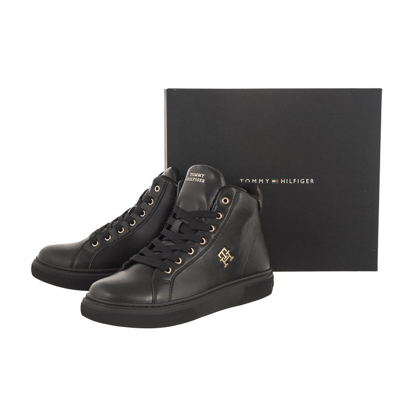 Tommy Hilfiger Monogram High Top Lace-Up Sneaker T3A9-32968-1355 999 Black (TH868-a) sporta apavi