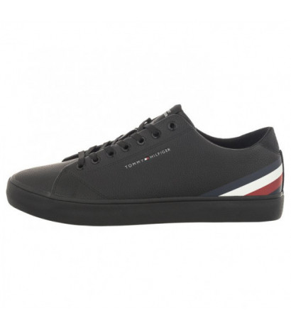 Tommy Hilfiger Hi Vulc Core Low Lth Stripes Triple Black FM0FM04778 0GQ (TH863-a) sportiniai bateliai