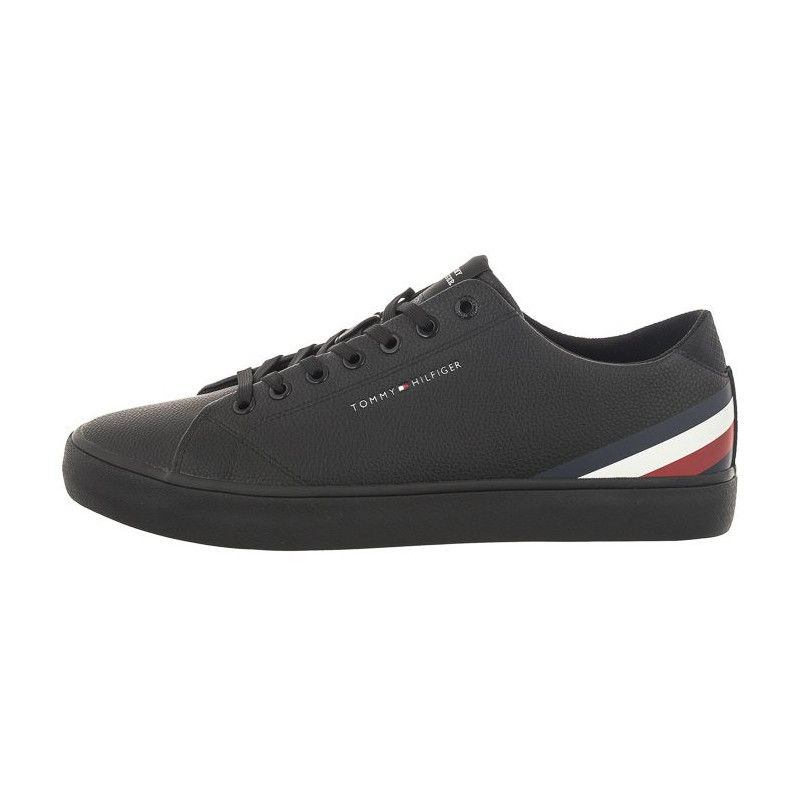 Tommy Hilfiger Hi Vulc Core Low Lth Stripes Triple Black FM0FM04778 0GQ (TH863-a) spordijalatsid