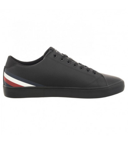 Tommy Hilfiger Hi Vulc Core Low Lth Stripes Triple Black FM0FM04778 0GQ (TH863-a) spordijalatsid