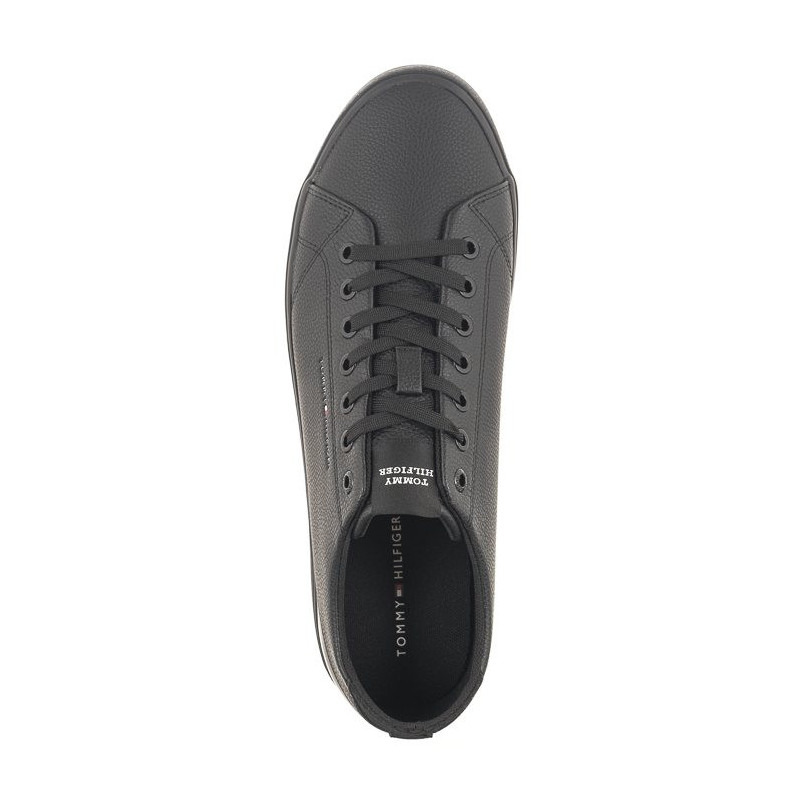 Tommy Hilfiger Hi Vulc Core Low Lth Stripes Triple Black FM0FM04778 0GQ (TH863-a) sports shoes