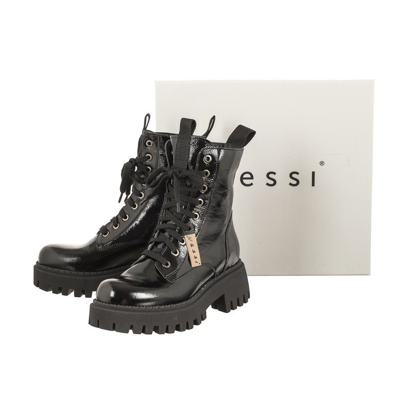 Nessi Czarne Lakierowane 22369 (NE308-b) shoes