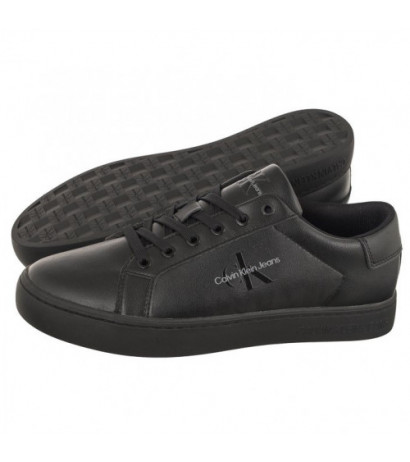 Calvin Klein Classic Cupsole Laceup Low Lth Triple Black YM0YM00491 0GT (CK363-a) spordijalatsid