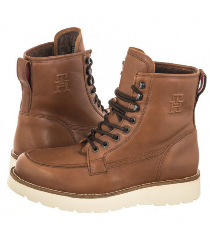 Tommy Hilfiger TH American Warm Leather Boot Winter Cognac FM0FM04668 GVI (TH883-a) saapad