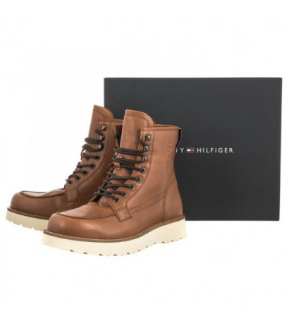 Tommy Hilfiger TH American Warm Leather Boot Winter Cognac FM0FM04668 GVI (TH883-a) boots