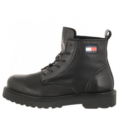 Tommy Hilfiger Tjm Ruberized Lace Up Boot Black EM0EM01276 BDS (TH885-a) boots