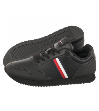 Tommy Hilfiger Core Lo Runner Pu Lth Triple Black FM0FM04834 0GQ (TH882-a) spordijalatsid