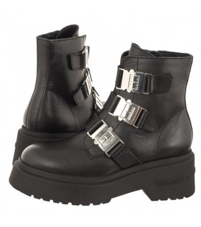 Tommy Hilfiger Tjw Chunky Boot Hardware Black EN0EN02443 BDS (TH887-a) batai