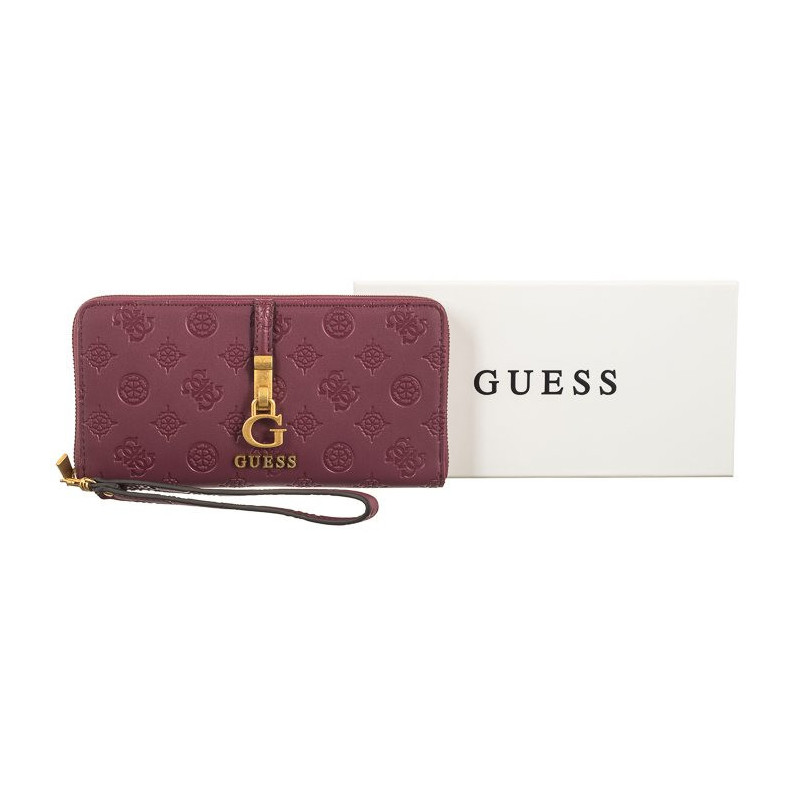 Guess G James Logo Slg Cheque Orgnzr SWPD92 13630 Plum Logo (GU528-b)  handbag