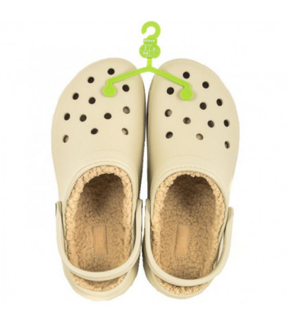 Crocs Classic Platform Lined Bone 207938-2Y2 (CR302-b) Sieviešu apavi/Flip Flops