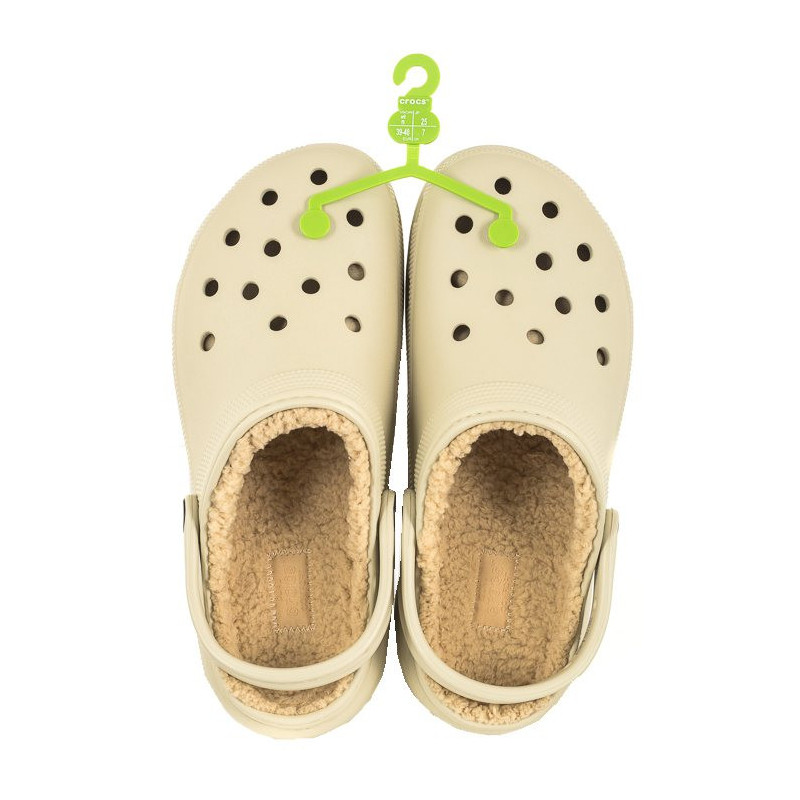 Crocs Classic Platform Lined Bone 207938-2Y2 (CR302-b) Sieviešu apavi/Flip Flops