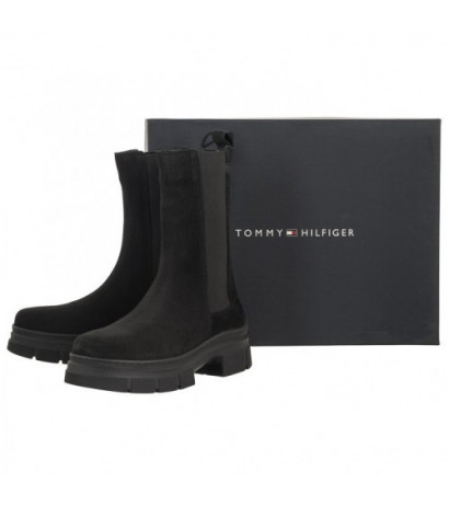 Tommy Hilfiger Essential Suede Chelsea Boot Black FW0FW07489 BDS (TH906-a) kurpes