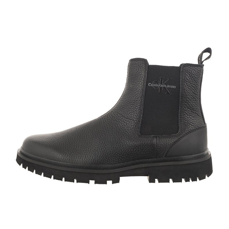 Calvin Klein Eva Mid Chelsea Boot Lth Triple Black YM0YM00750 0GT (CK381-a) apavi