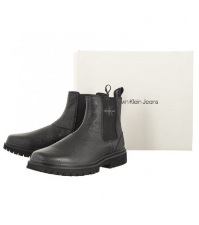 Calvin Klein Eva Mid Chelsea Boot Lth Triple Black YM0YM00750 0GT (CK381-a) apavi