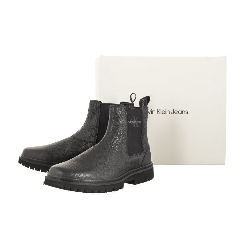 Calvin Klein Eva Mid Chelsea Boot Lth Triple Black YM0YM00750 0GT (CK381-a) apavi