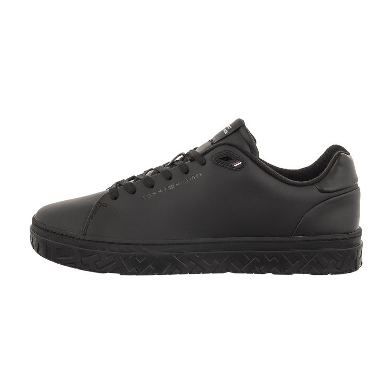 Tommy Hilfiger Court Thick Cupsole Leather Triple Black FM0FM04830 0GQ (TH930-a) spordijalatsid