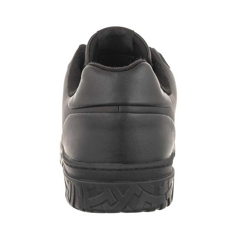 Tommy Hilfiger Court Thick Cupsole Leather Triple Black FM0FM04830 0GQ (TH930-a) sporta apavi