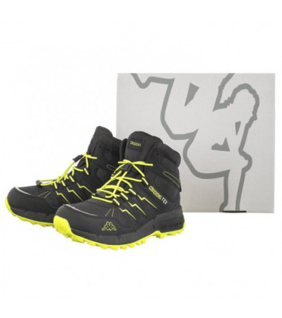 Kappa Boxfrod Mid Tex K 261065K/1133 Black/Lime (KA243-a) ankle boots