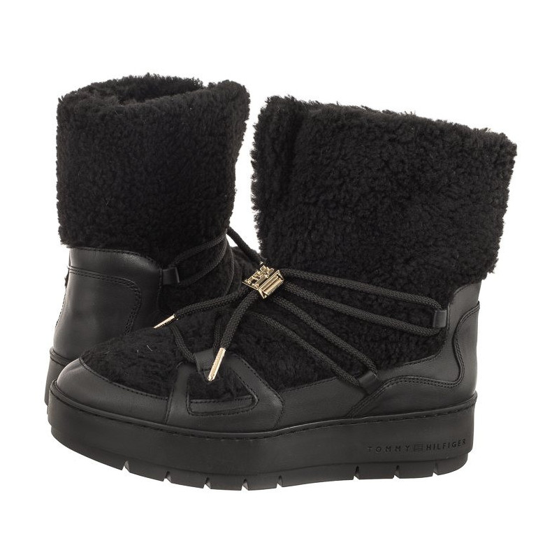 Tommy Hilfiger Tommy Teddy Snowboot Black FW0FW07505 BDS (TH927-b) kurpes