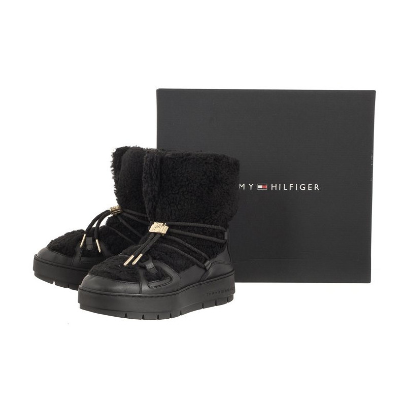 Tommy Hilfiger Tommy Teddy Snowboot Black FW0FW07505 BDS (TH927-b) kurpes