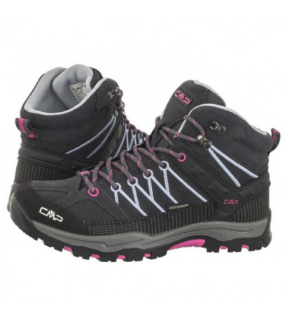 CMP Kids Rigel Mid Trekking Shoe Wp 3Q12944J 66UM Titanio-Skyway (CM8-d) batai