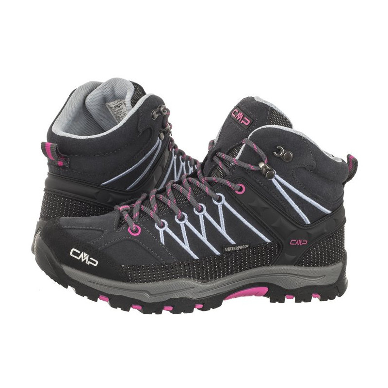 CMP Kids Rigel Mid Trekking Shoe Wp 3Q12944J 66UM Titanio-Skyway (CM8-d) batai