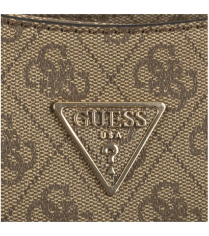 Guess Noelle Top Zip Shoulder Bag HWBG78 79180 Latte Logo/Brown (GU472-b) handbag