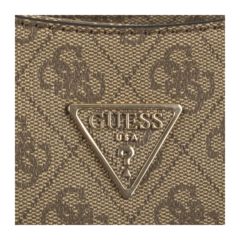 Guess Noelle Top Zip Shoulder Bag HWBG78 79180 Latte Logo/Brown (GU472-b) handbag