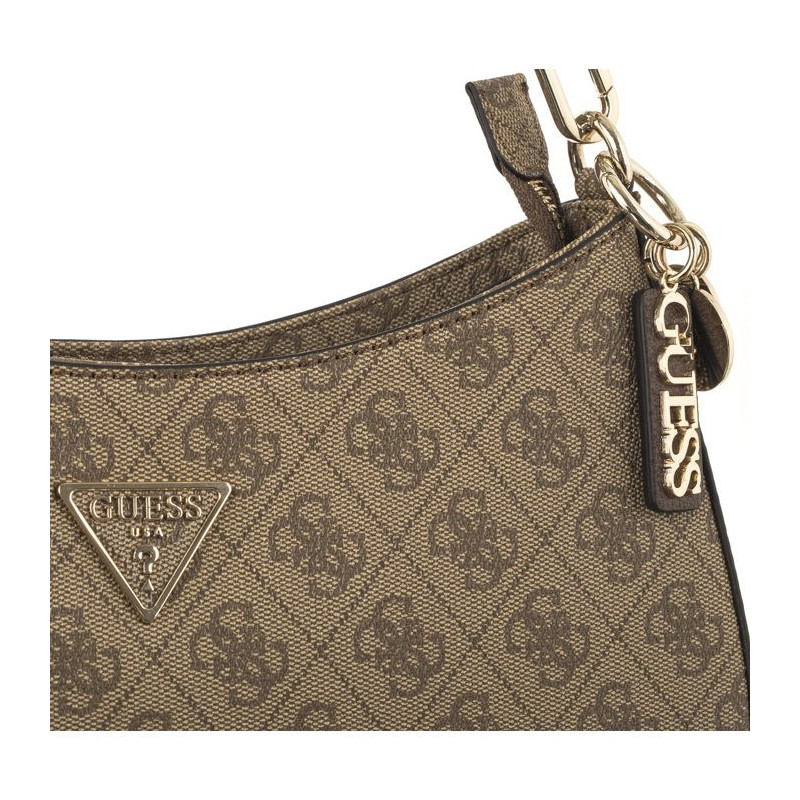 Guess Noelle Top Zip Shoulder Bag HWBG78 79180 Latte Logo/Brown (GU472-b) käekott