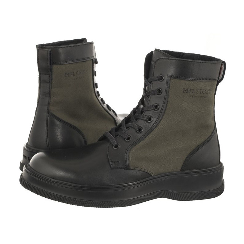 Tommy Hilfiger TH Everyday Core Mix Boot Black FM0FM04908 BDS (TH956-a) pārgājienu zābaki