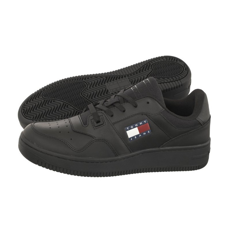 Tommy Hilfiger Tjm Retro Basket Ess Black EM0EM01395 BDS (TH955-a) sports shoes