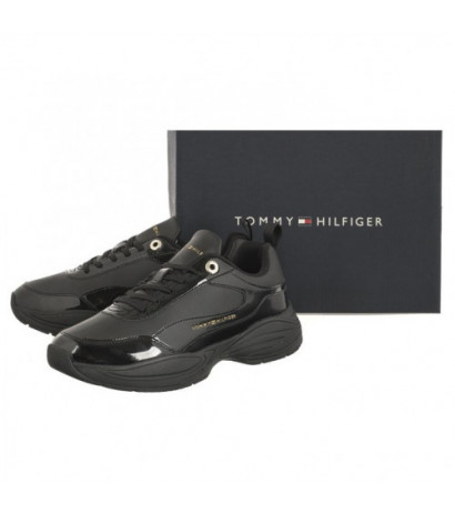 Tommy Hilfiger Womens Chunky Runner Patent Black FW0FW07867 BDS (TH961-a) sportiniai bateliai