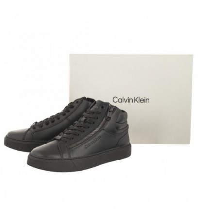 Calvin Klein High Top Lace Up W/Zip Rubb Triple Black HM0HM01269 0GJ (CK401-a) sporta apavi