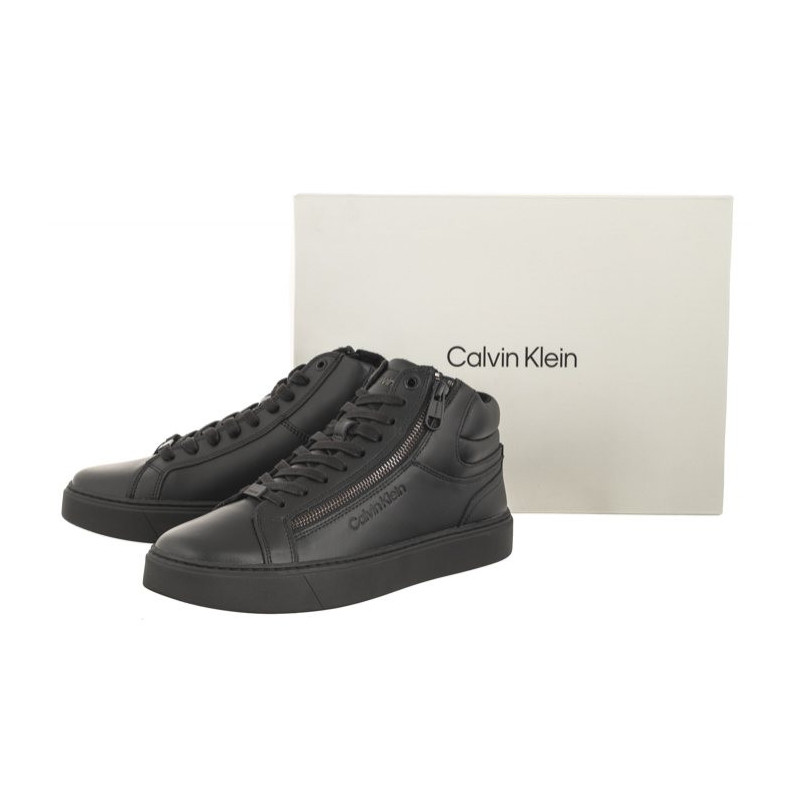 Calvin Klein High Top Lace Up W/Zip Rubb Triple Black HM0HM01269 0GJ (CK401-a) spordijalatsid