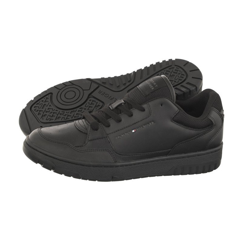 Tommy Hilfiger TH Basket Core Leather Ess Black FM0FM05040 BDS  (TH959-a) sports shoes