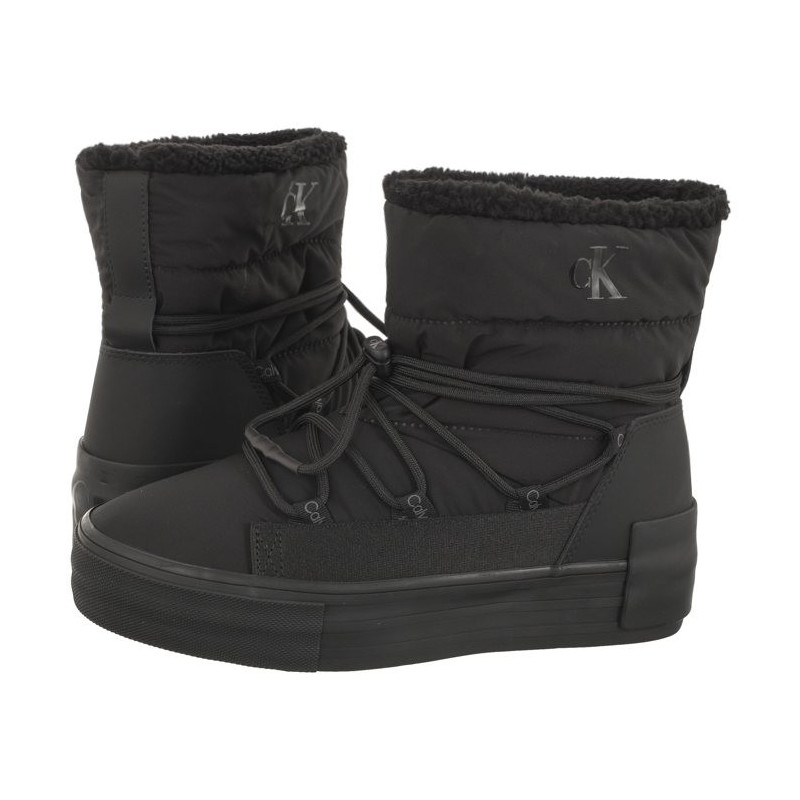 Calvin Klein Bold Vulc Flatf Snow Boot Wn Triple Black YW0YW01181 0GT CK402 a shoes